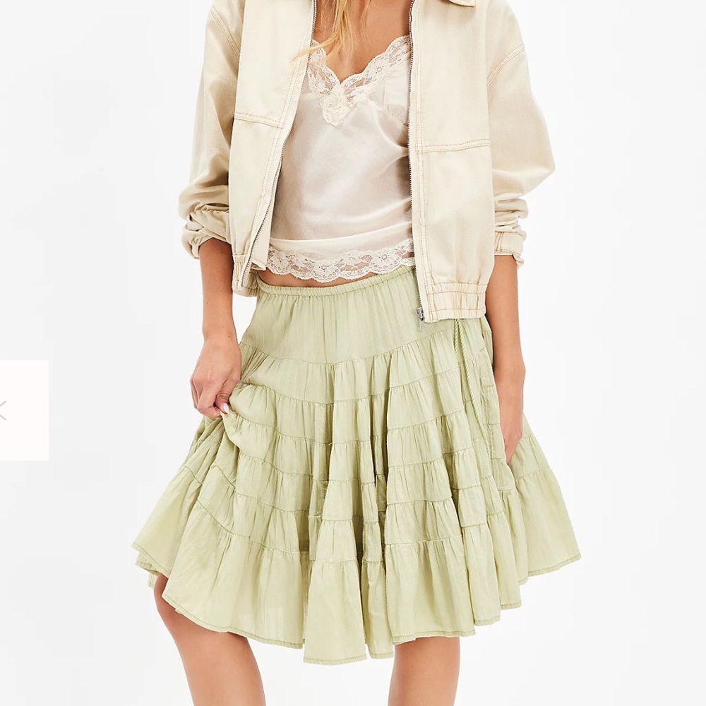 Free People A line skirt in Washed Sage 
Size XS